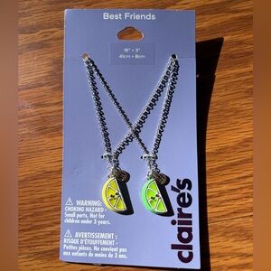 NWT-Claire's BFF Lemon & Lime Necklace Set